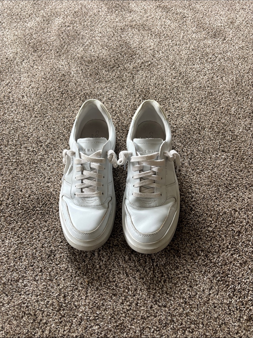 Cole Haan Grand Series White Leather Sneakers